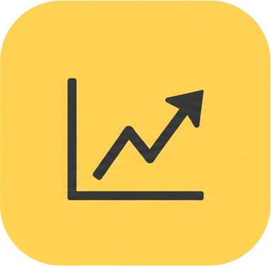 Icono de gráfico ascendente que representa el resultado observable de una píldora