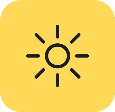 Icono de sol que representa la sensación de progreso frente al progreso real