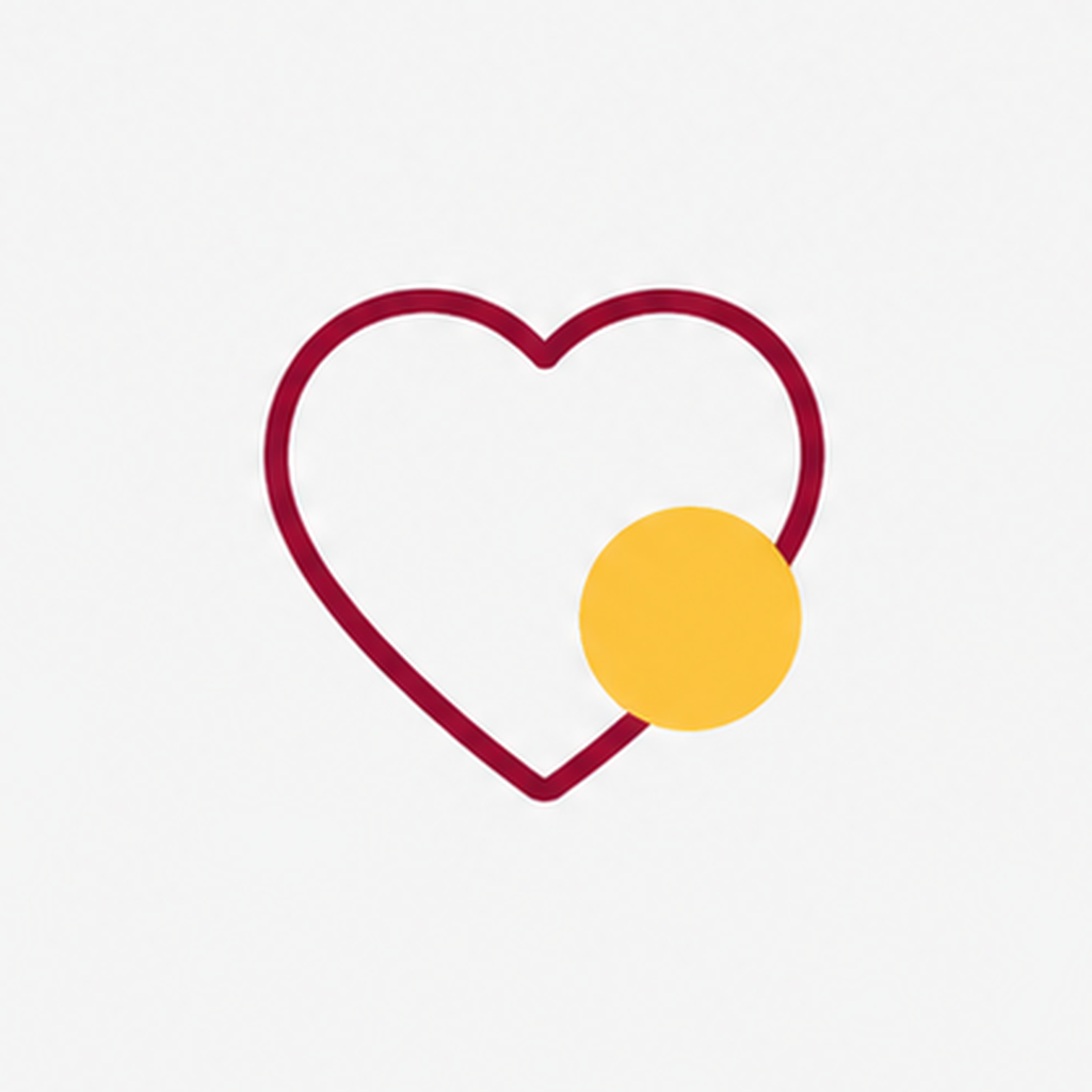 Icono de corazón que representa relaciones y amor en Píldoras de Podcast